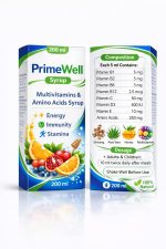 PrimeWell Syrup – Multivitamins & Amino Acids Syrup (200 ml) - Image 2