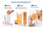 PrimeCore C – Vitamin C 1000 mg + Zinc 10 mg Effervescent Tablets (Orange Flavour) - Image 2